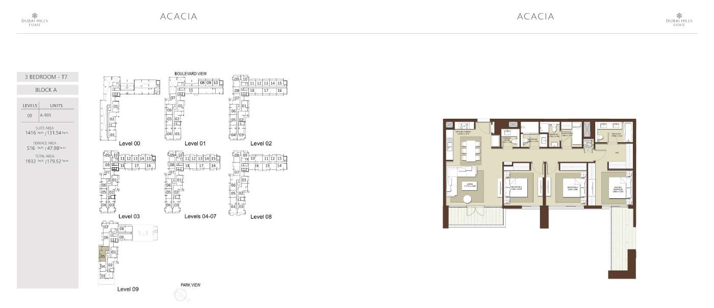 Acacia Apartments by Emaar - Floor Plan