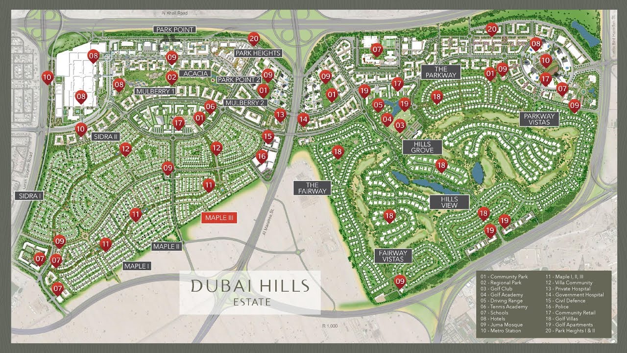 Dubai Hills Estate by Emaar Master Plan
