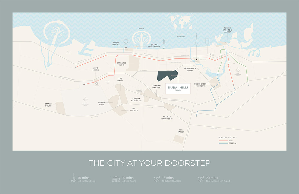 Rosehill at Dubai Hills Estate location